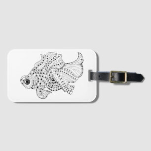 Fisch-Gekritzel Gepäckanhänger