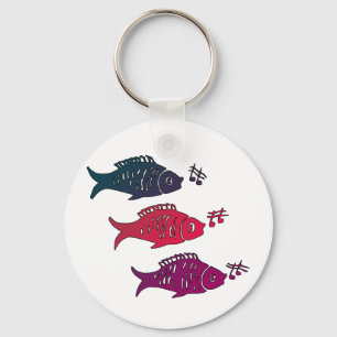 Fisch, Gesang, Musik Schlüsselanhänger