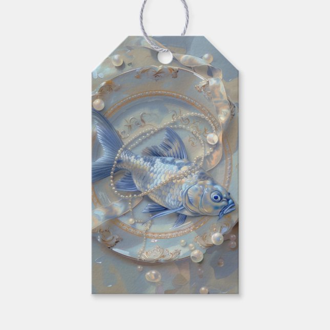 Fisch - Geschenk-Tag Geschenkanhänger (Vorderseite)