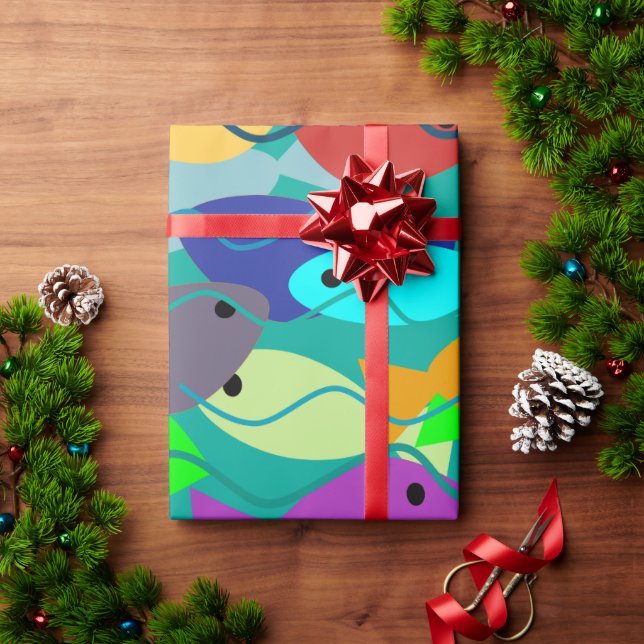 Fisch Geschenkpapier (Feiertagsgeschenk)