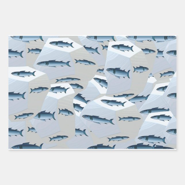 Fisch-Geschenkpapier Geschenkpapier Set (Vorderseite)