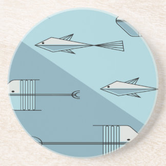 FISCH-GESCHICHTE Untersetzer 4,5" AQUA