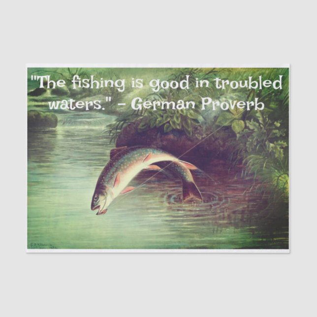 Fisch-Gewebe Seidenpapier (Vorderseite)