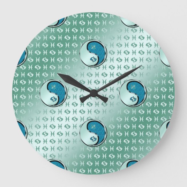 Fisch Große Wanduhr (Vorderseite)