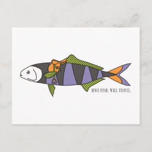 Fisch haben, wird auf Postkarte reisen