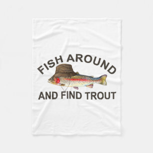 Fisch herum finden Forelle, lustiger Angler-Angels Fleecedecke