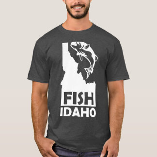Fisch Idaho Angelgrafik Funny Fishing Apparel T-Shirt