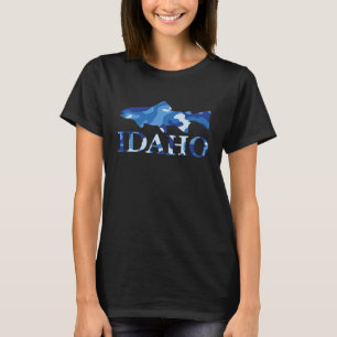 Fisch Idaho Blau Camo Forelle T-Shirt