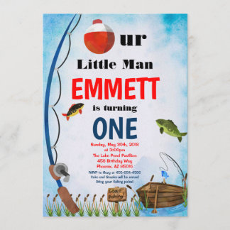 Fisch im Freien Sommer jedes Alter erste Geburtsta Einladung