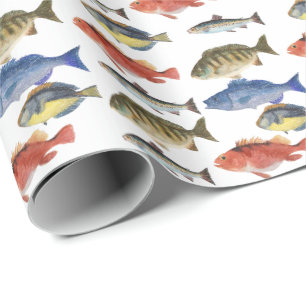 Fisch in Farbe Geschenkpapier