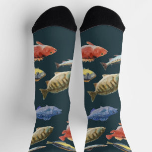 Fisch in Farbe Socken
