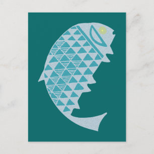 Fisch Indianer Fisch Indianer Postkarte