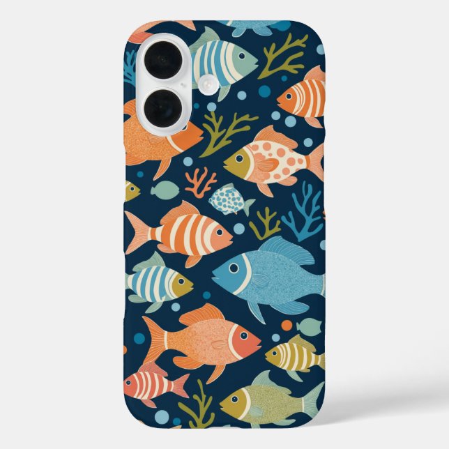Fisch iPhone 16 Hülle (Rückseite)