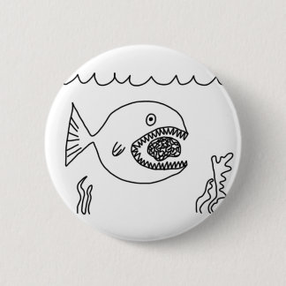 Fisch isst Gehirn Button