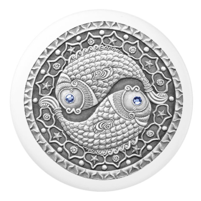 Fisch-Keramik-Griff Keramikknauf (Vorderseite)