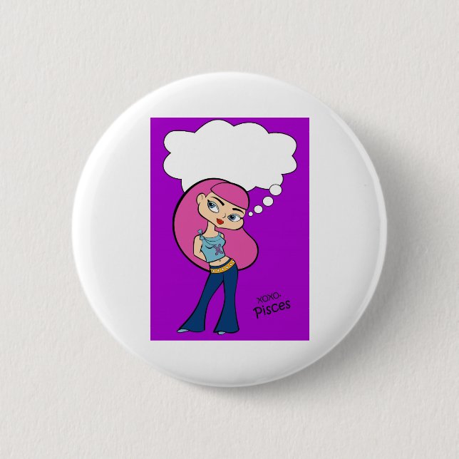 Fisch-Knopf Button (Vorderseite)