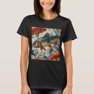 Fisch Kunst Farbe Klassisch Vintage - F04 T-Shirt