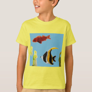 Fisch Kunst Schwimmen im Meer T-Shirt