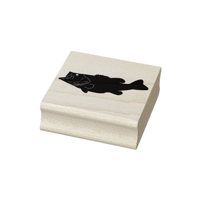 Fisch/Largemouth-Bass Gummistempel (Stempel)
