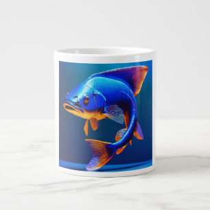 Fisch-Logo-Tasse   Süßes und minimalistisches aqua Jumbo-Tasse