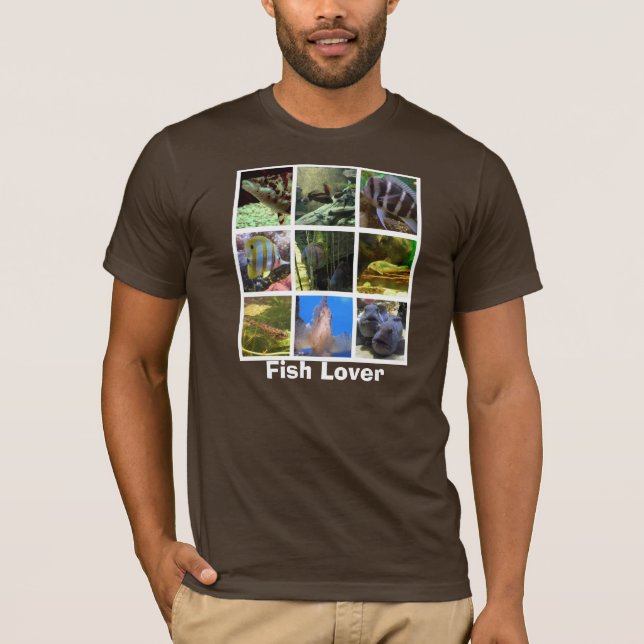 Fisch Lover Grid T-Shirt (Vorderseite)