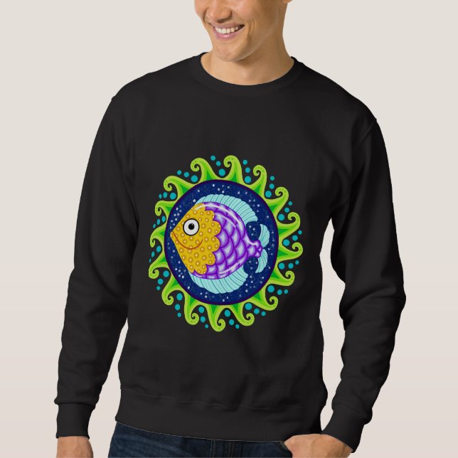 Fisch Mandala Sweatshirt (Vorderseite)
