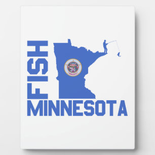 Fisch Minnesota Staat Kontur Fotoplatte