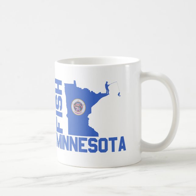Fisch Minnesota Staat Kontur Kaffeetasse (Rechts)