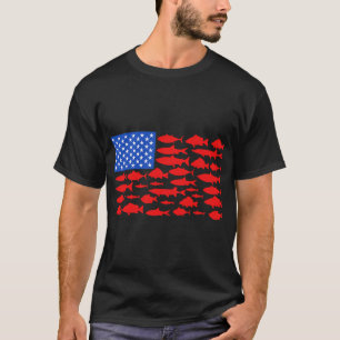 Fisch mit Angelrute T-Shirt