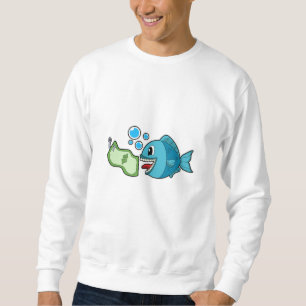 Fisch mit Banknote Sweatshirt