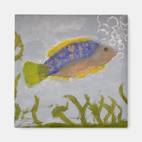 Fisch mit Blasen-Lackmagneten