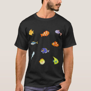Fisch mit gemischten Farben aus dem Ozean T-Shirt