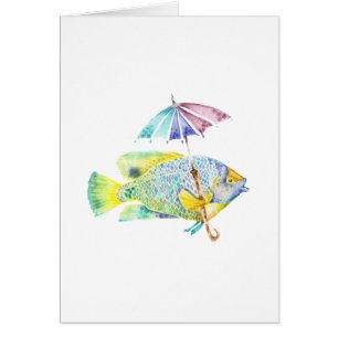 Fisch mit Regenschirm