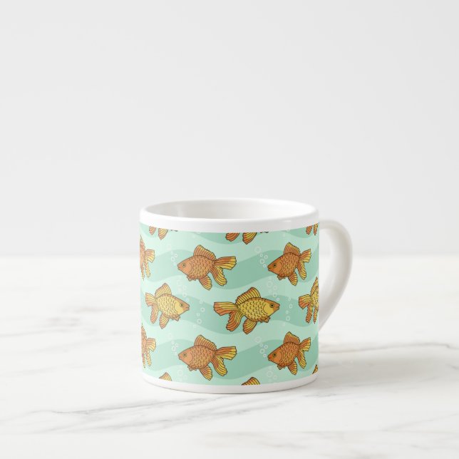 Fisch-Muster Espressotasse (Vorderseite Rechts)