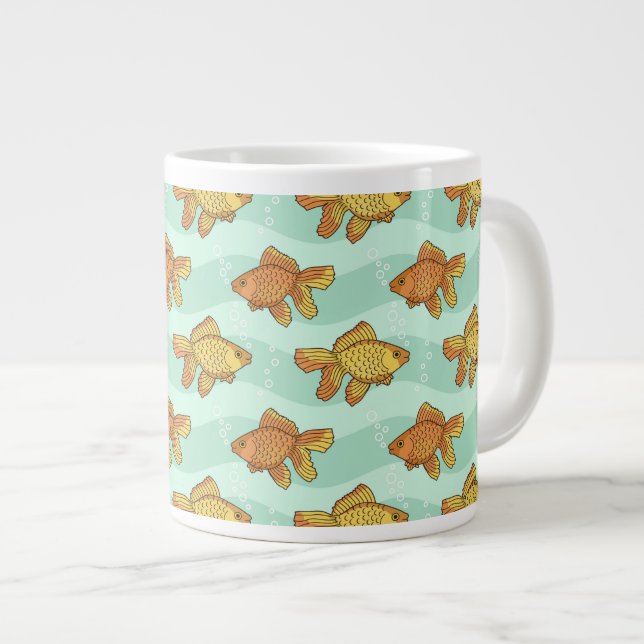 Fisch-Muster Jumbo-Tasse (Vorderseite Rechts)