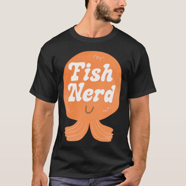 Fisch-Nerd-Abzeichen T-Shirt (Vorderseite)