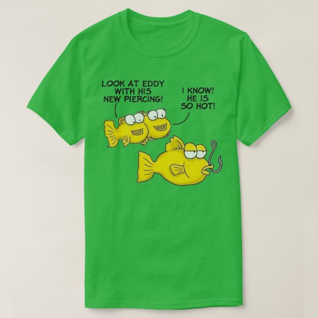 Fisch Neues Piercing Design T-Shirt (Design vorne)