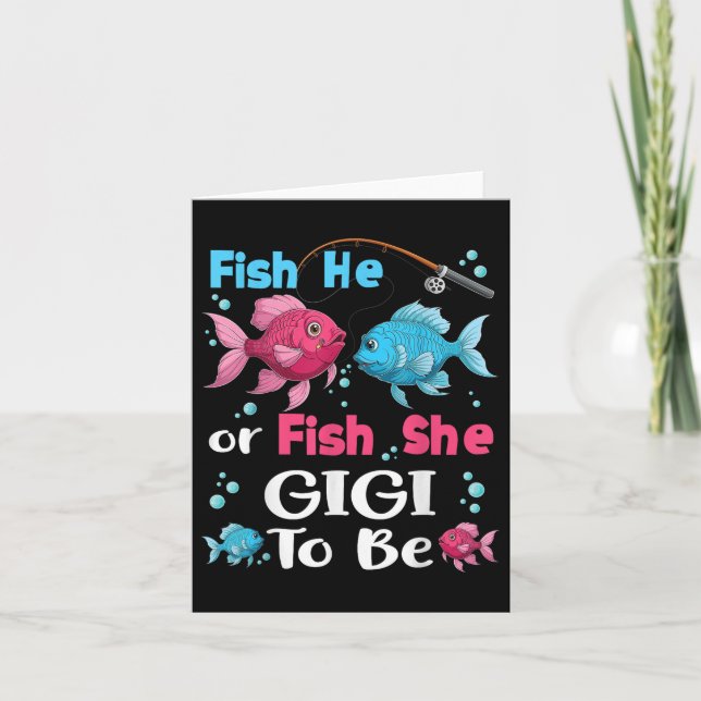 Fisch oder Fisch, die sie Geschlecht offenbaren Fa Karte (Vorderseite)