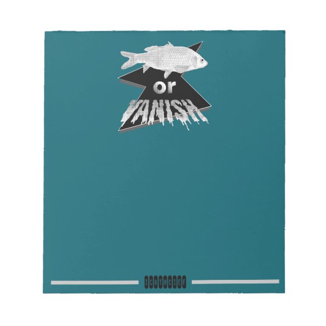 Fisch oder Fischmelder Notizblock (Vorderseite)
