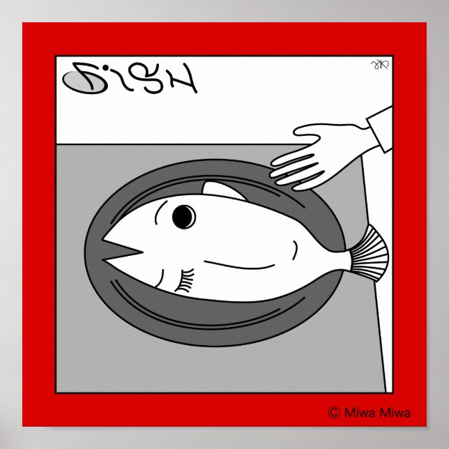 Fisch oder Mädchen Poster (Vorne)