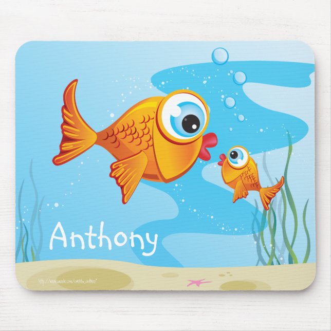 Fisch - Olivenöl und Pickeln: Mousepad (Vorne)