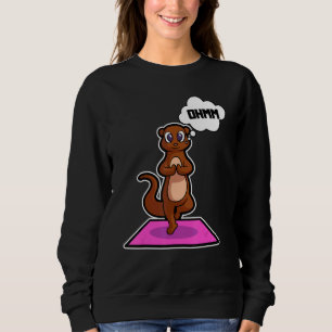 Fisch Otter Yoga Posen Sport Gymnastik Ohm Heartbe Sweatshirt