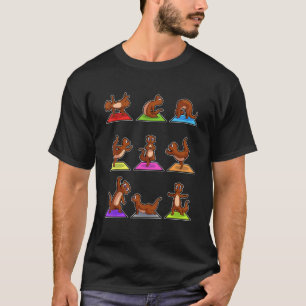 Fisch Otter Yoga Posen Sport Gymnastik Ohm Heartbe T-Shirt