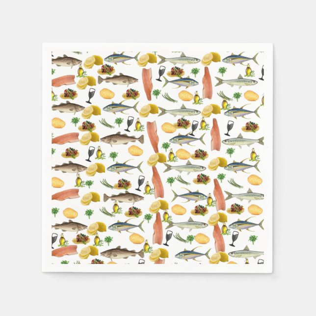 Fisch Papier Napkins Serviette (Vorderseite)