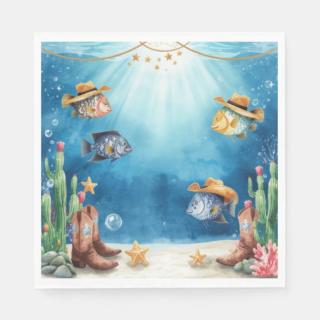 Fisch-Party-Texas-thematisierte Serviette (Vorderseite)
