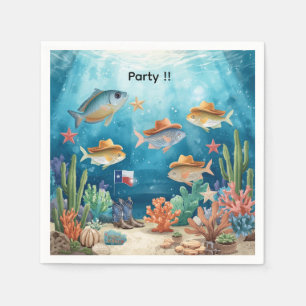 Fisch-Party-Texas-thematisierte Serviette