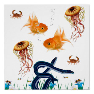 Fisch Poster Strandhaus Poster