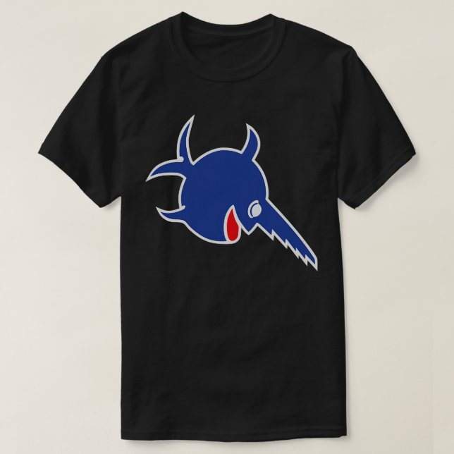 Fisch Sägezeichen auf deutscher U2 Blue Version de T-Shirt (Design vorne)