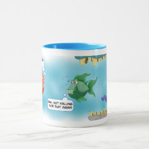 Fisch scherzt Wecker-Tasse Tasse