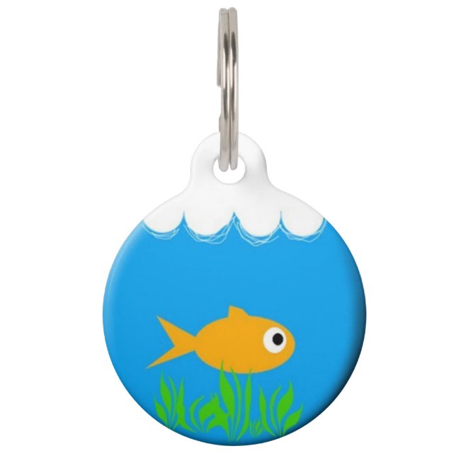 Fisch-Schüssel-Haustier Identifikations-Umbau Tiermarke (Vorderseite)